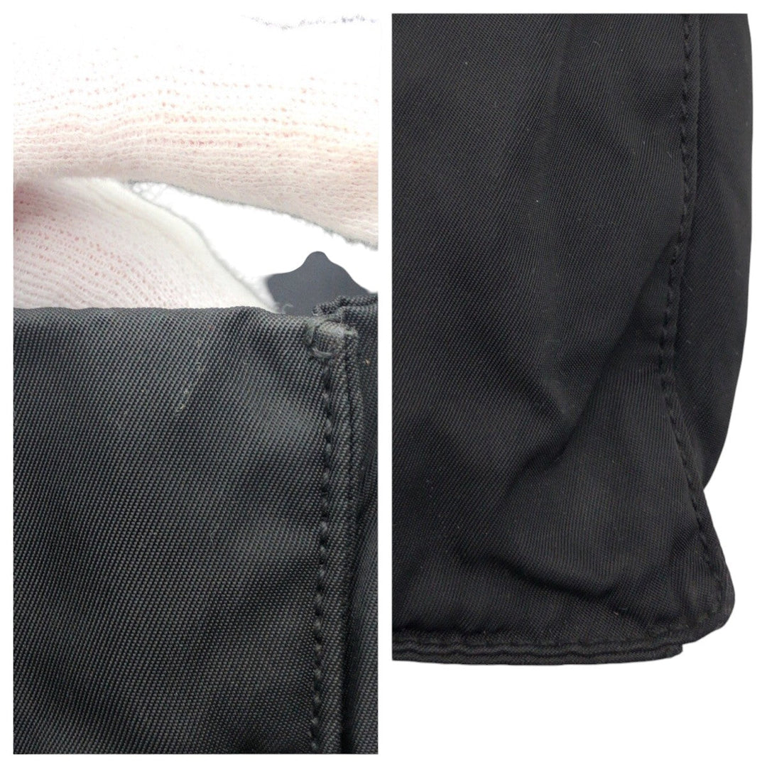 PRADA Tote Bag Nylon Black black Tote Bag handbag Test Triangular logo Women Used Authentic