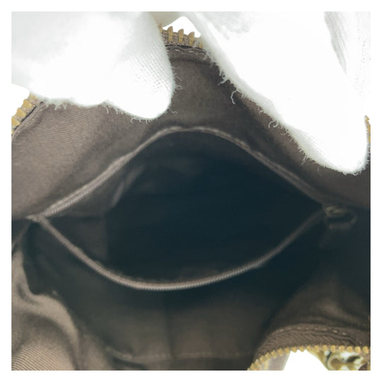 COACH Shoulder Bag canvas Brown Signature