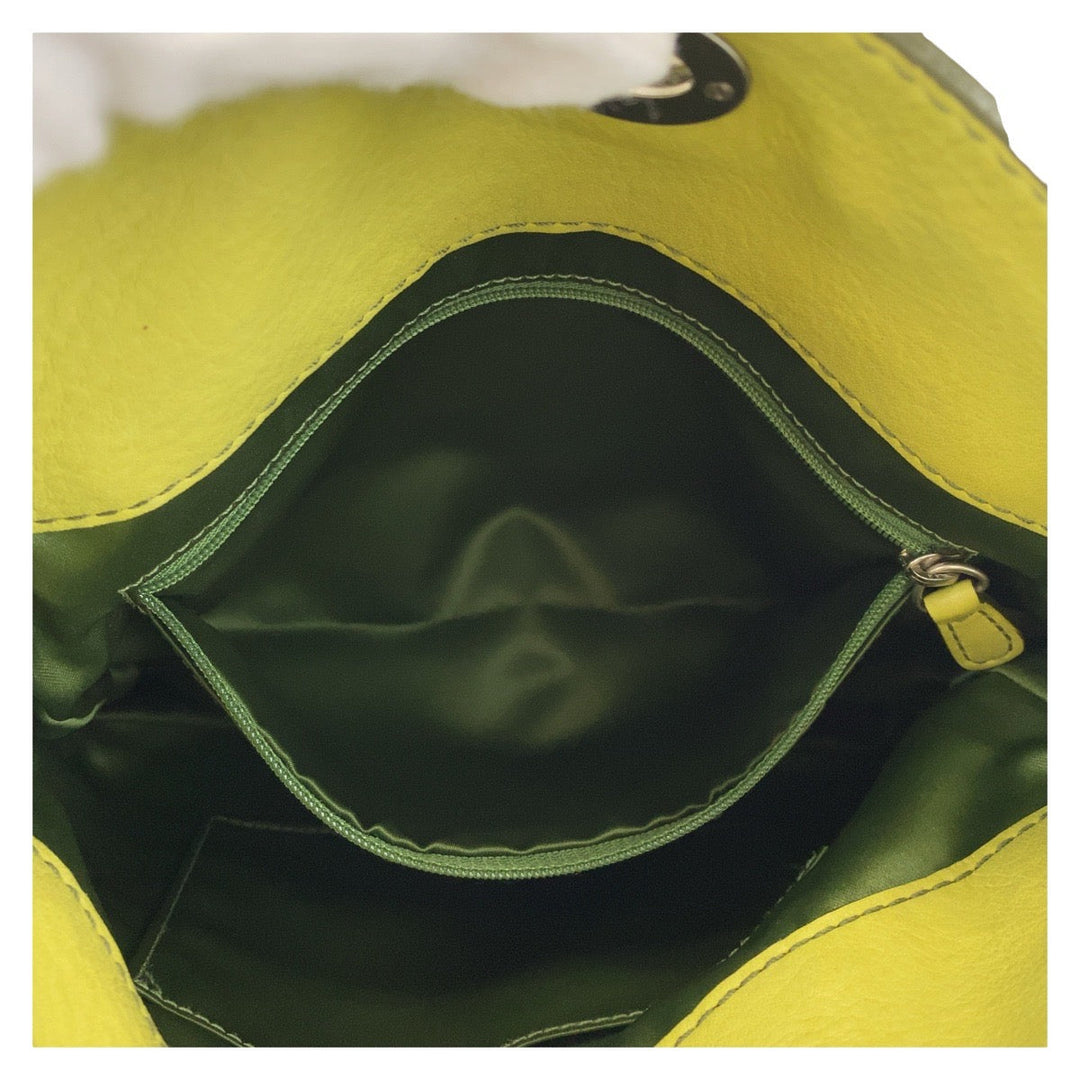 COACH Shoulder Bag leather yellow