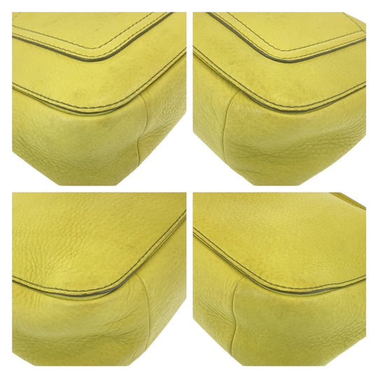 COACH Shoulder Bag leather yellow