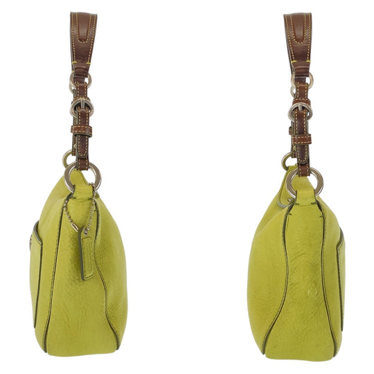 COACH Shoulder Bag leather yellow