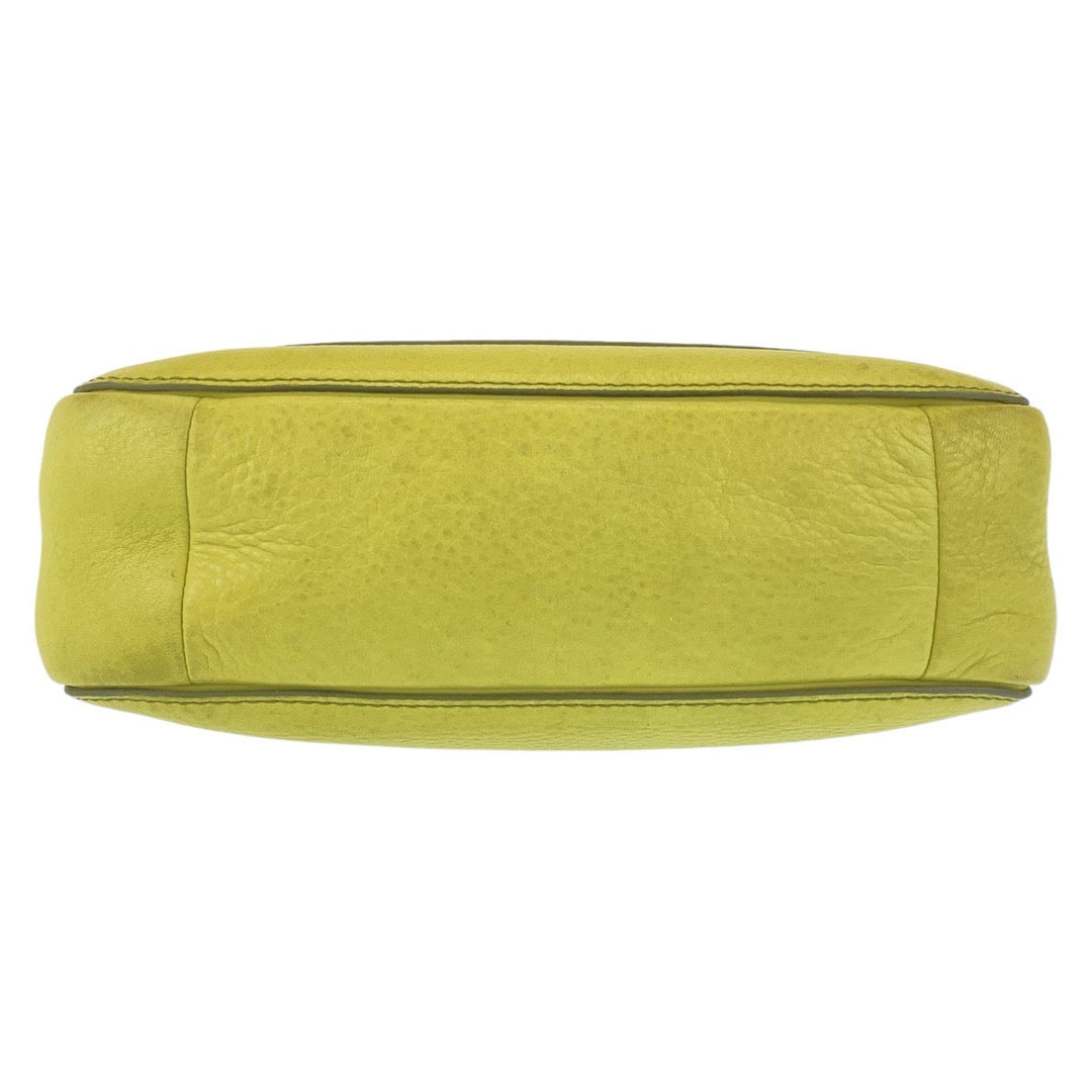 COACH Shoulder Bag leather yellow