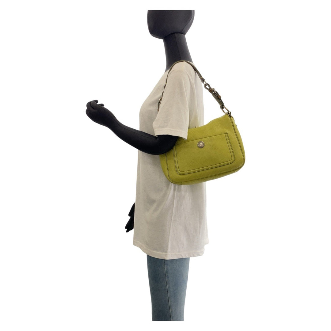 COACH Shoulder Bag leather yellow