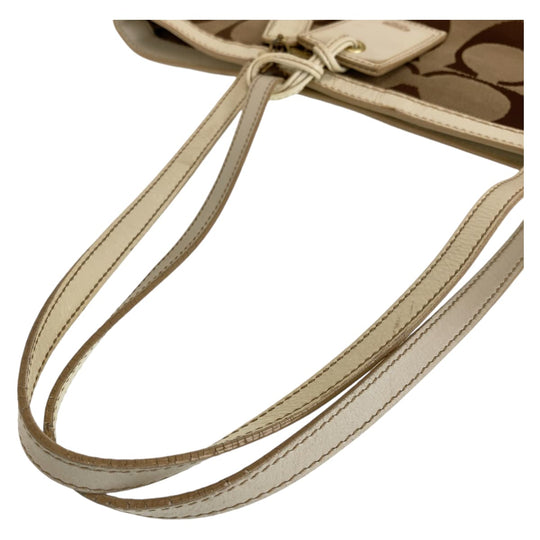 COACH Tote Bag canvas Brown Signature