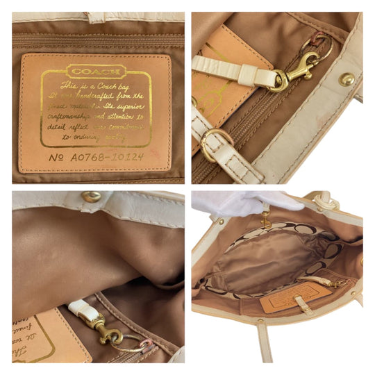 COACH Tote Bag canvas Brown Signature