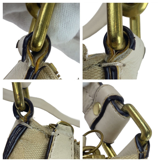 COACH Shoulder Bag canvas beige Signature