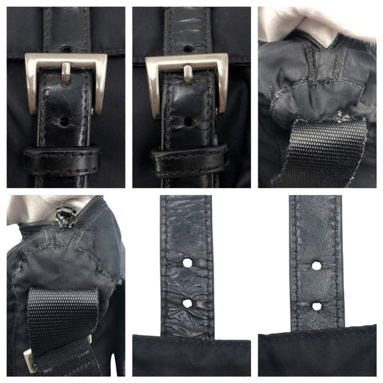 PRADA Shoulder Bag Nylon Black black Shoulder Bag Messenger bag Test Triangular logo mens Used Authentic
