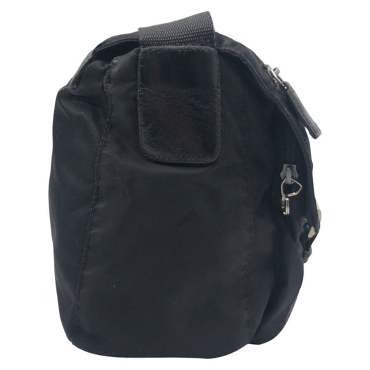 PRADA Shoulder Bag Nylon Black black Shoulder Bag Messenger bag Test Triangular logo mens Used Authentic