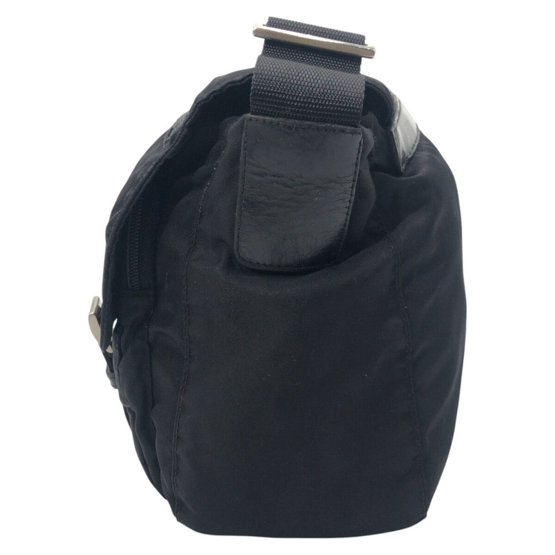 PRADA Shoulder Bag Nylon Black black Shoulder Bag Messenger bag Test Triangular logo mens Used Authentic