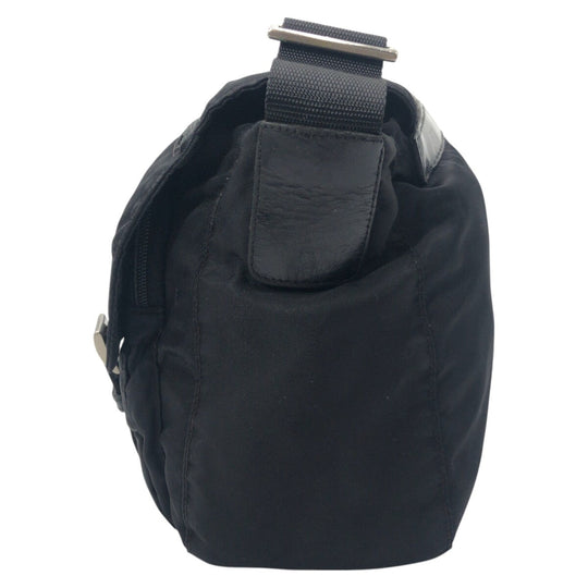 PRADA Shoulder Bag Nylon Black black Shoulder Bag Messenger bag Test Triangular logo mens Used Authentic
