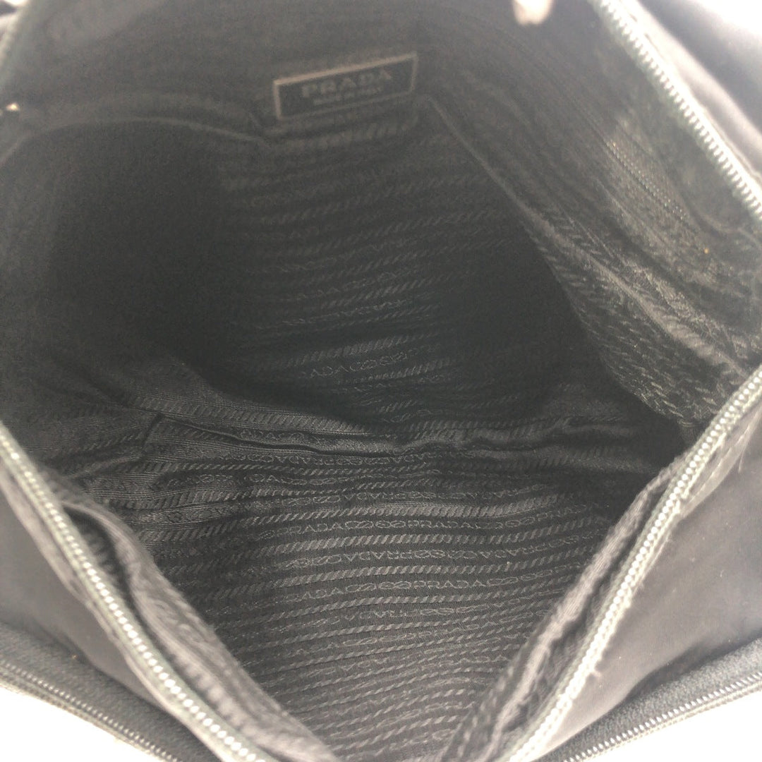 PRADA Shoulder Bag Nylon Black black Shoulder Bag Messenger bag Test Triangular logo mens Used Authentic