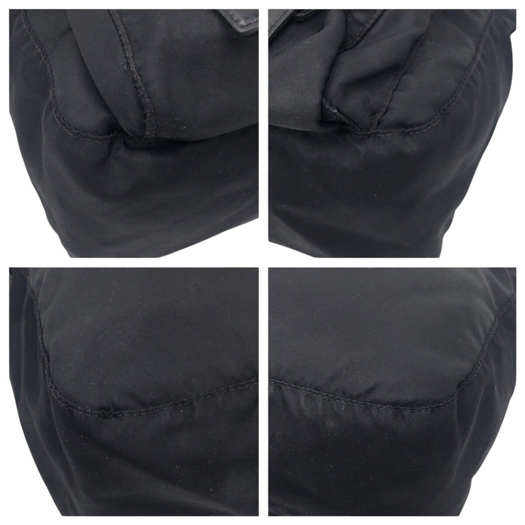 PRADA Shoulder Bag Nylon Black black Shoulder Bag Messenger bag Test Triangular logo mens Used Authentic