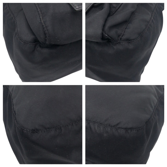 PRADA Shoulder Bag Nylon Black black Shoulder Bag Messenger bag Test Triangular logo mens Used Authentic