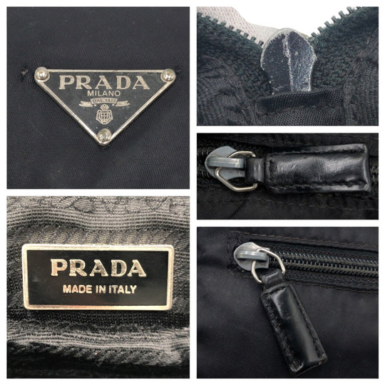 PRADA Shoulder Bag Nylon Black black Shoulder Bag Messenger bag Test Triangular logo mens Used Authentic