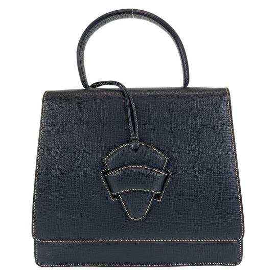 LOEWE Handbag leather Navy Handbag Barcelona Women Used Authentic
