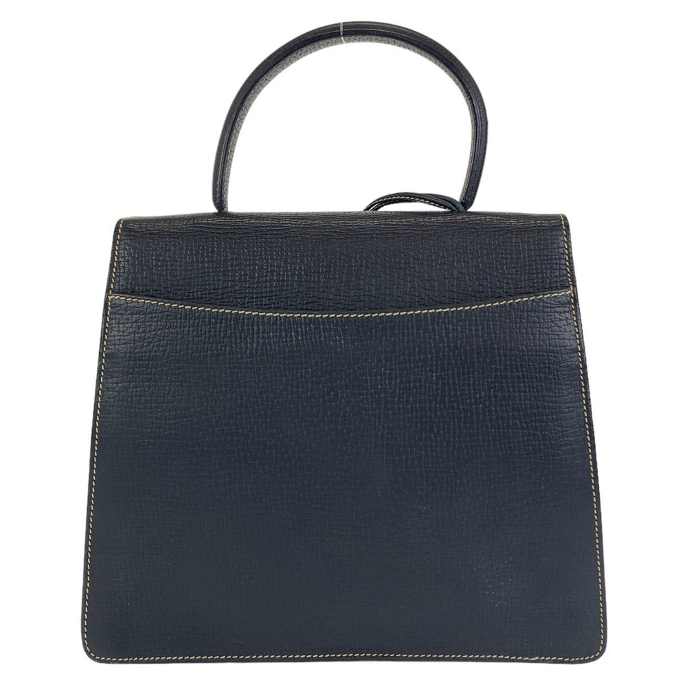 LOEWE Handbag leather Navy Handbag Barcelona Women Used Authentic