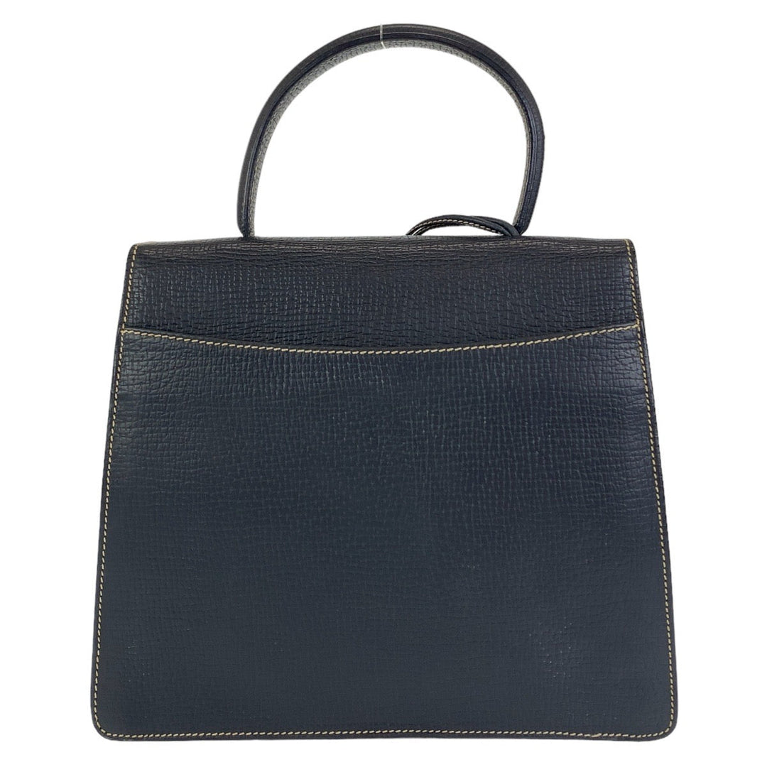 LOEWE Handbag leather Navy Handbag Barcelona Women Used Authentic
