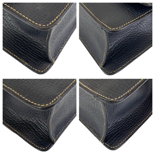 LOEWE Handbag leather Navy Handbag Barcelona Women Used Authentic