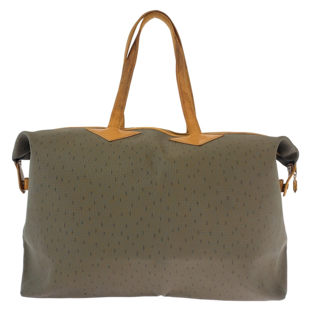 Yves Saint Laurent Boston Duffel bag PVC, Leather Brown Gold Metal Boston Duffel bag unisex YSL Women Used Authentic