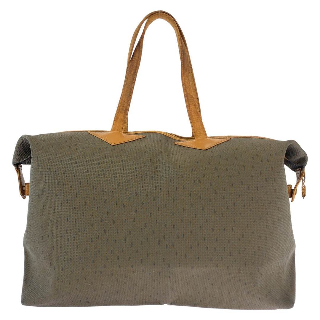 Yves Saint Laurent Boston Duffel bag PVC, Leather Brown Gold Metal Boston Duffel bag unisex YSL Women Used Authentic
