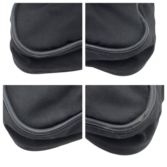 PRADA Shoulder Bag Nylon black Shoulder bag Messenger bag Test Triangular logo mens Used Authentic
