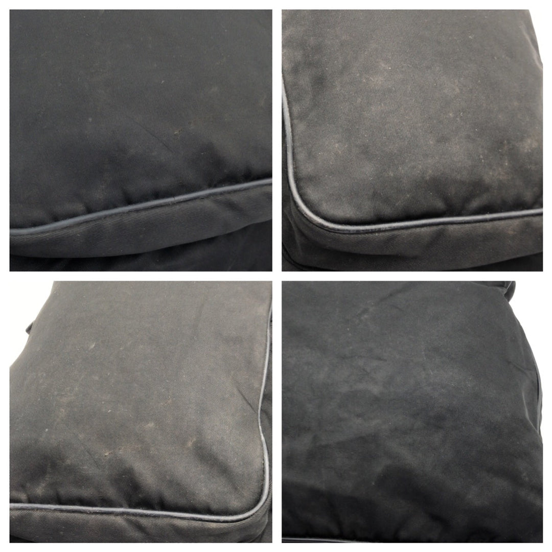 PRADA Shoulder Bag Nylon black Shoulder bag Messenger bag Test Triangular logo mens Used Authentic