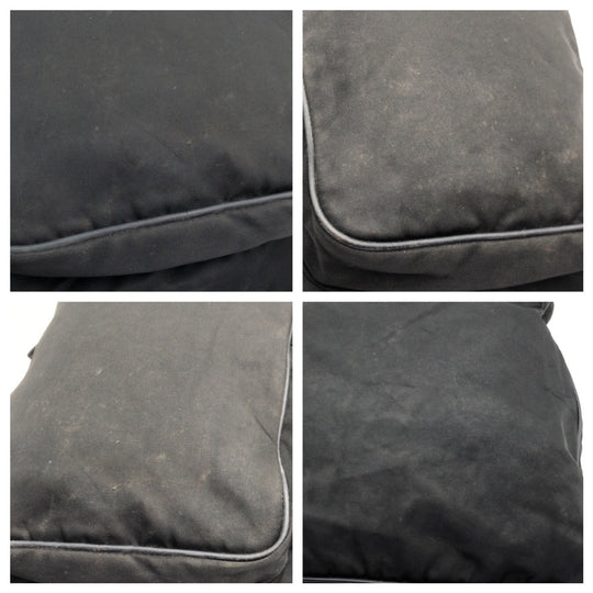 PRADA Shoulder Bag Nylon black Shoulder bag Messenger bag Test Triangular logo mens Used Authentic