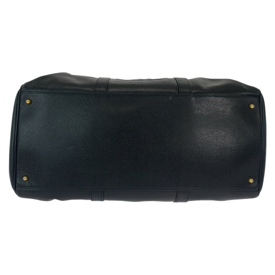 CHANEL Boston Duffel bag Caviar skin Black GoldMetal Boston Duffel bag Handbag COCO Mark Women Used Authentic