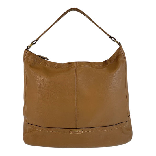 COACH Shoulder Bag E1359-F23293 leather Brown Gold Metal Hobo Women Used Authentic