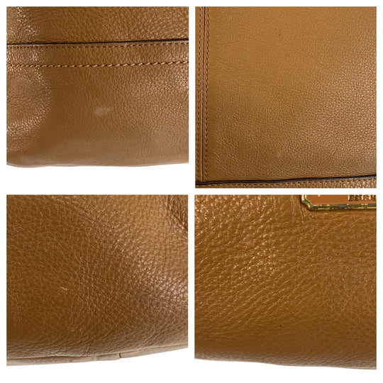 COACH Shoulder Bag E1359-F23293 leather Brown Gold Metal Hobo Women Used Authentic