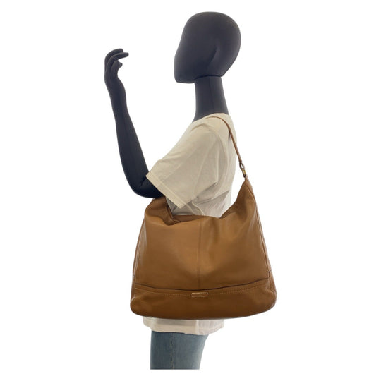 COACH Shoulder Bag E1359-F23293 leather Brown Gold Metal Hobo Women Used Authentic