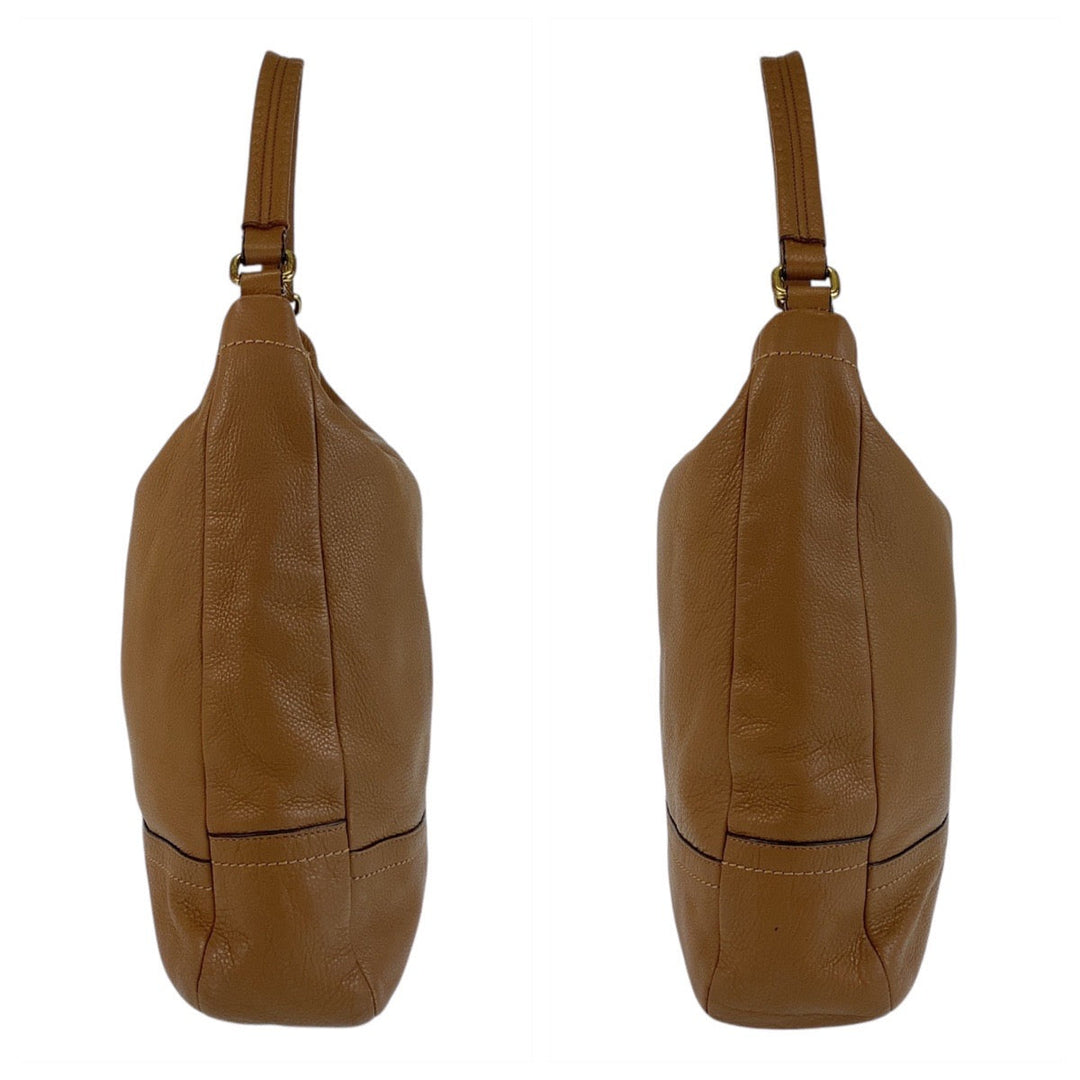 COACH Shoulder Bag E1359-F23293 leather Brown Gold Metal Hobo Women Used Authentic