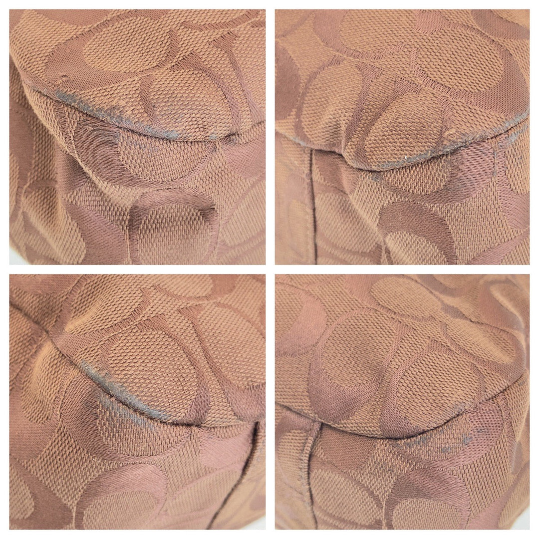 COACH Tote Bag canvas Brown Signature