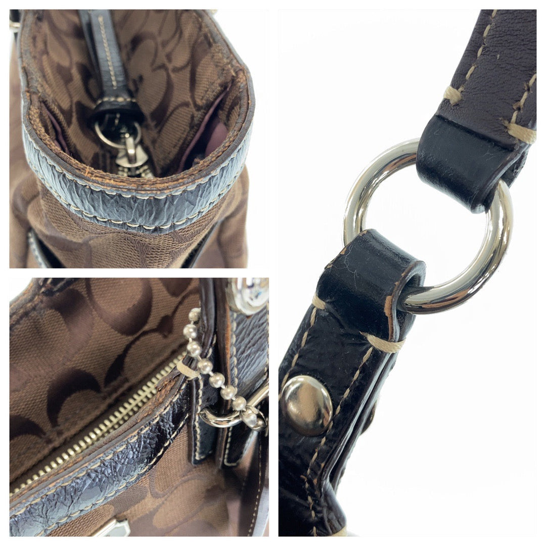COACH Tote Bag canvas Brown Signature