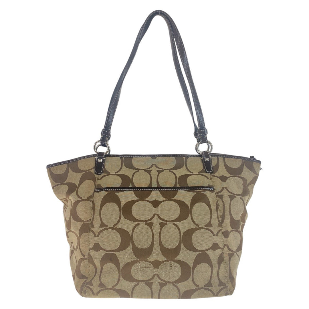 COACH Tote Bag canvas Brown Signature