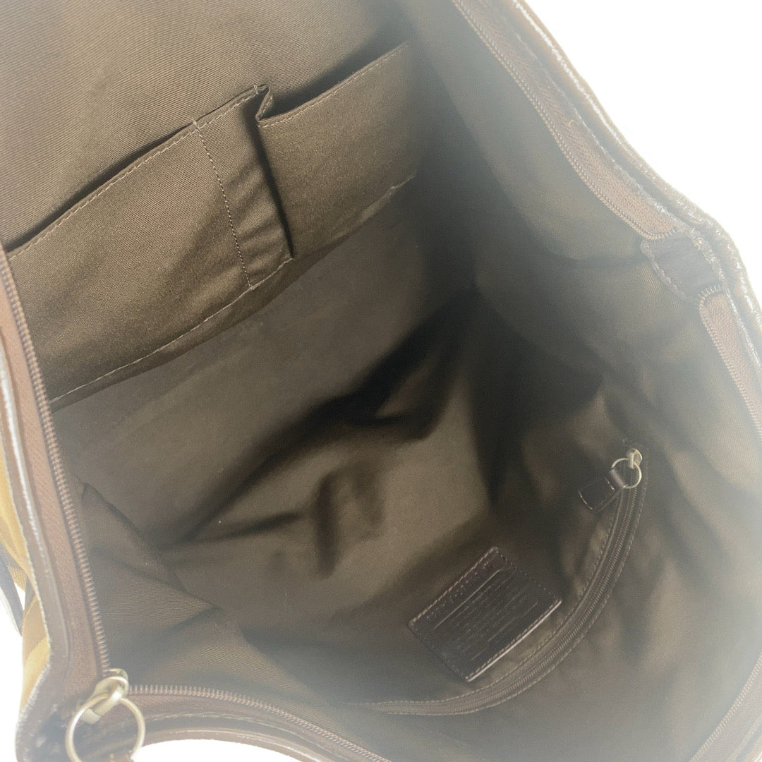 COACH Tote Bag canvas Brown Signature