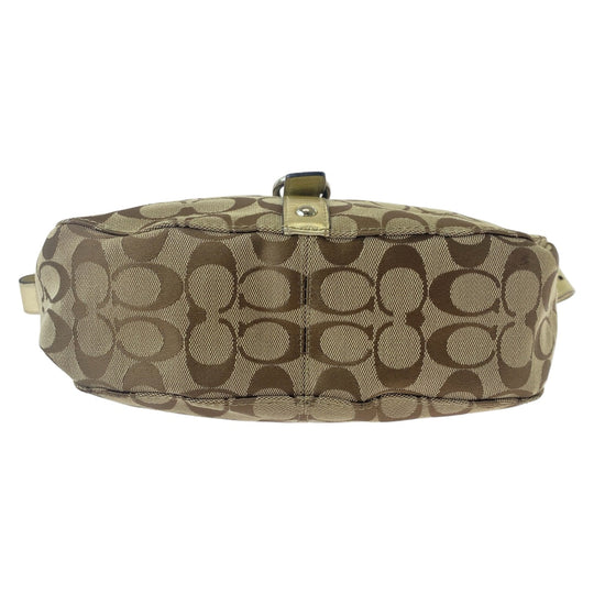 COACH Shoulder Bag canvas gold Signature