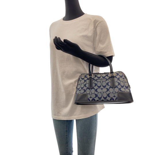 COACH Tote Bag canvas Navy Signature