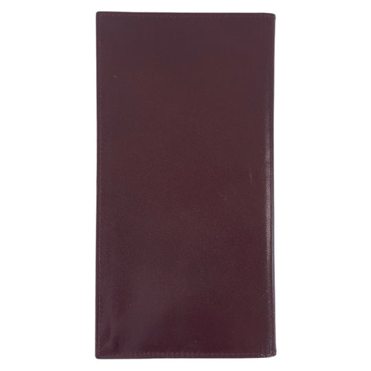Yves Saint Laurent Long Wallet Purse leather wine-red YSL