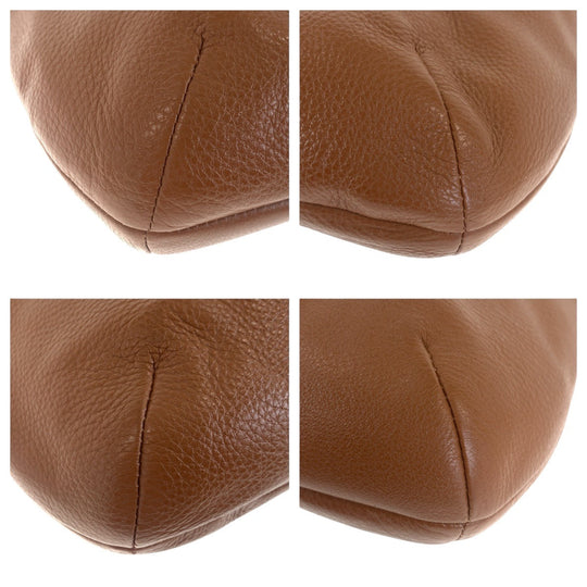 COACH Shoulder Bag leather Brown Gold Metal Shoulder Bag Handbag 2WAY Women Used Authentic