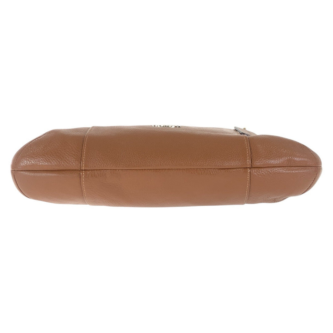 COACH Shoulder Bag leather Brown Gold Metal Shoulder Bag Handbag 2WAY Women Used Authentic