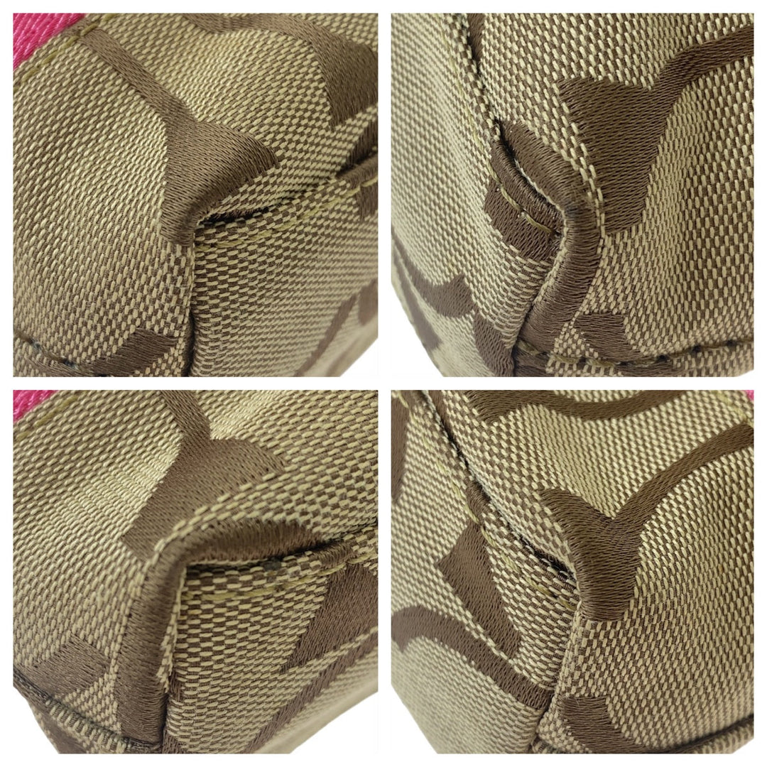 COACH Shoulder Bag canvas pink Signature