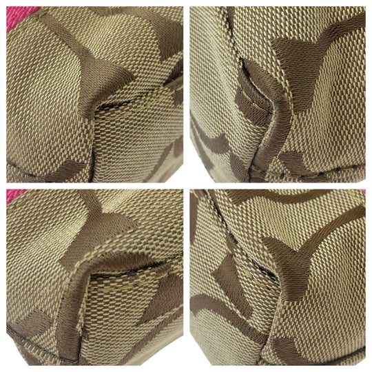 COACH Shoulder Bag canvas pink Signature