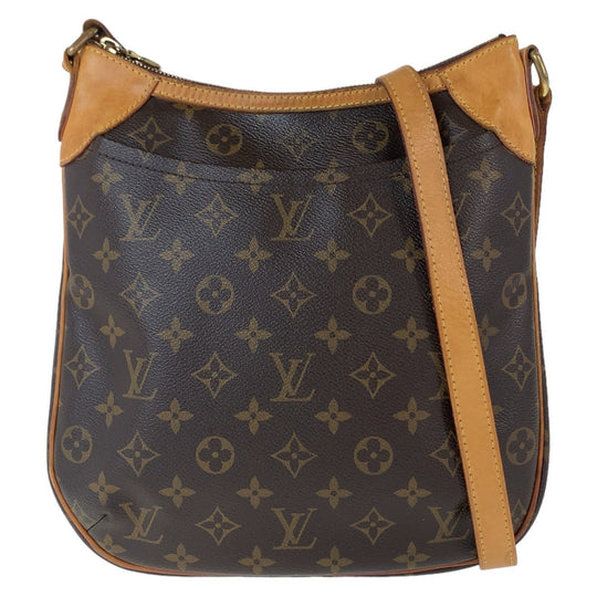 LOUIS VUITTON Shoulder Bag M56390 PVC, Leather Brown Gold Metal Crossbody Shoulder Bag Pochette Monogram Odeon PM Women Used Authentic