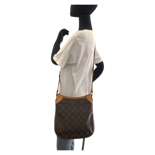 LOUIS VUITTON Shoulder Bag M56390 PVC, Leather Brown Gold Metal Crossbody Shoulder Bag Pochette Monogram Odeon PM Women Used Authentic