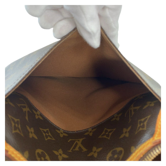 LOUIS VUITTON Shoulder Bag M56390 PVC, Leather Brown Gold Metal Crossbody Shoulder Bag Pochette Monogram Odeon PM Women Used Authentic