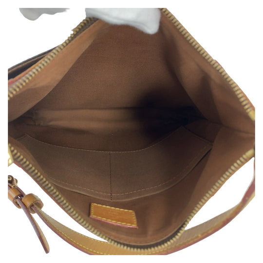 LOUIS VUITTON Shoulder Bag M56390 PVC, Leather Brown Gold Metal Crossbody Shoulder Bag Pochette Monogram Odeon PM Women Used Authentic