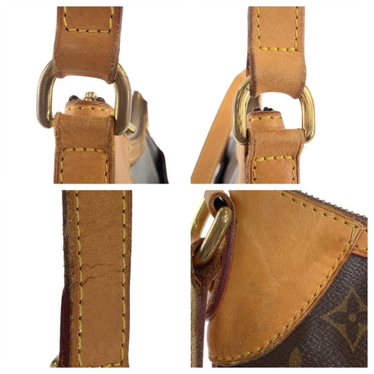 LOUIS VUITTON Shoulder Bag M56390 PVC, Leather Brown Gold Metal Crossbody Shoulder Bag Pochette Monogram Odeon PM Women Used Authentic