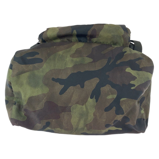 PRADA Backpack V135 Nylon Khaki Multicolor SilverMetal Backpack bag pack Test Camouflage Camouflage Pattern Triangle With Logo Women Used Authentic