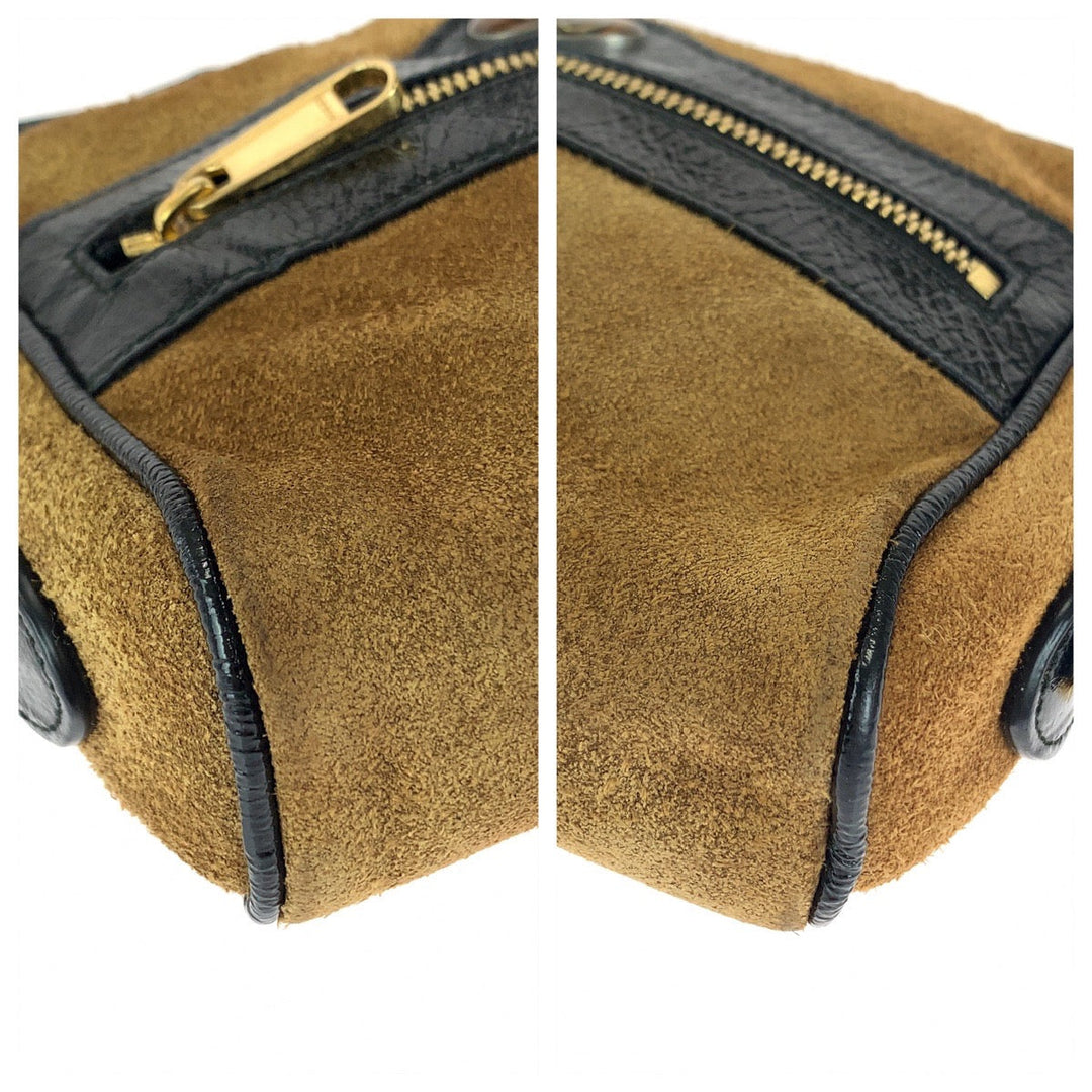 GUCCI Shoulder Bag 573321 Suede, Leather Brown Red Green GoldMetal Shoulder Bag pochette Ofidia Women Used Authentic